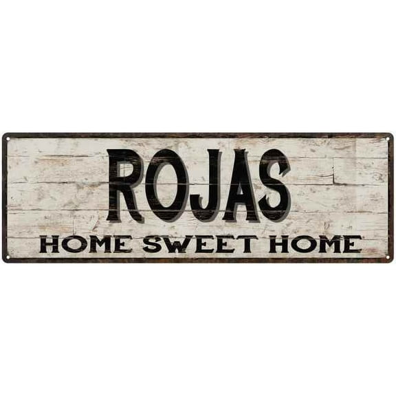 ROJAS Rustic Home Sweet Home Sign Gift 6x18 Metal Decor 106180084393