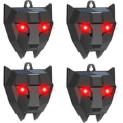 ROJAX 4 Pack Solar-Powered Outdoor Animal Repeller, Leopard-Shaped, Wildlife Deterrent for Deer, Skunks, Coyotes, Raccoons & Fox, Waterproof Night Flashing Lights for Garden, Farm & Chicken Coop