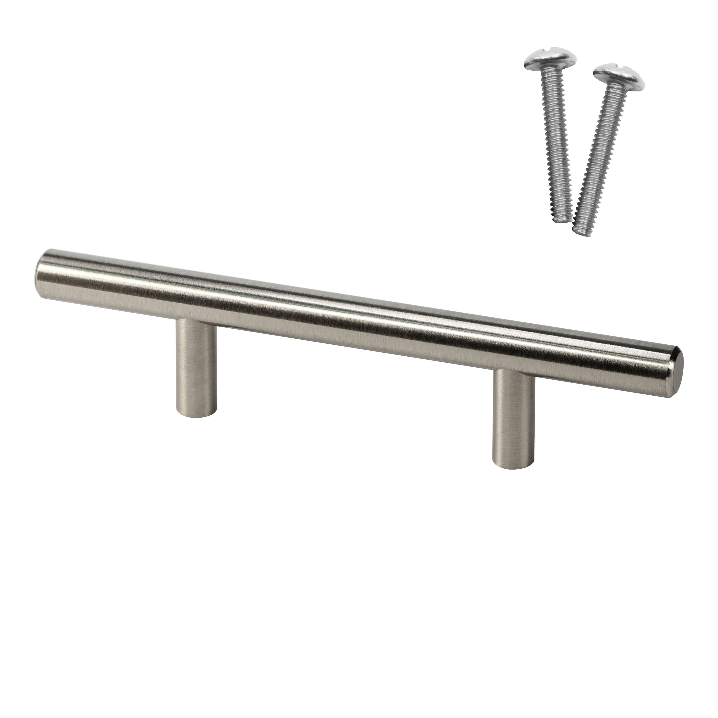 Brushed Nickel 3" Center to Center Bar Pull Handle Set