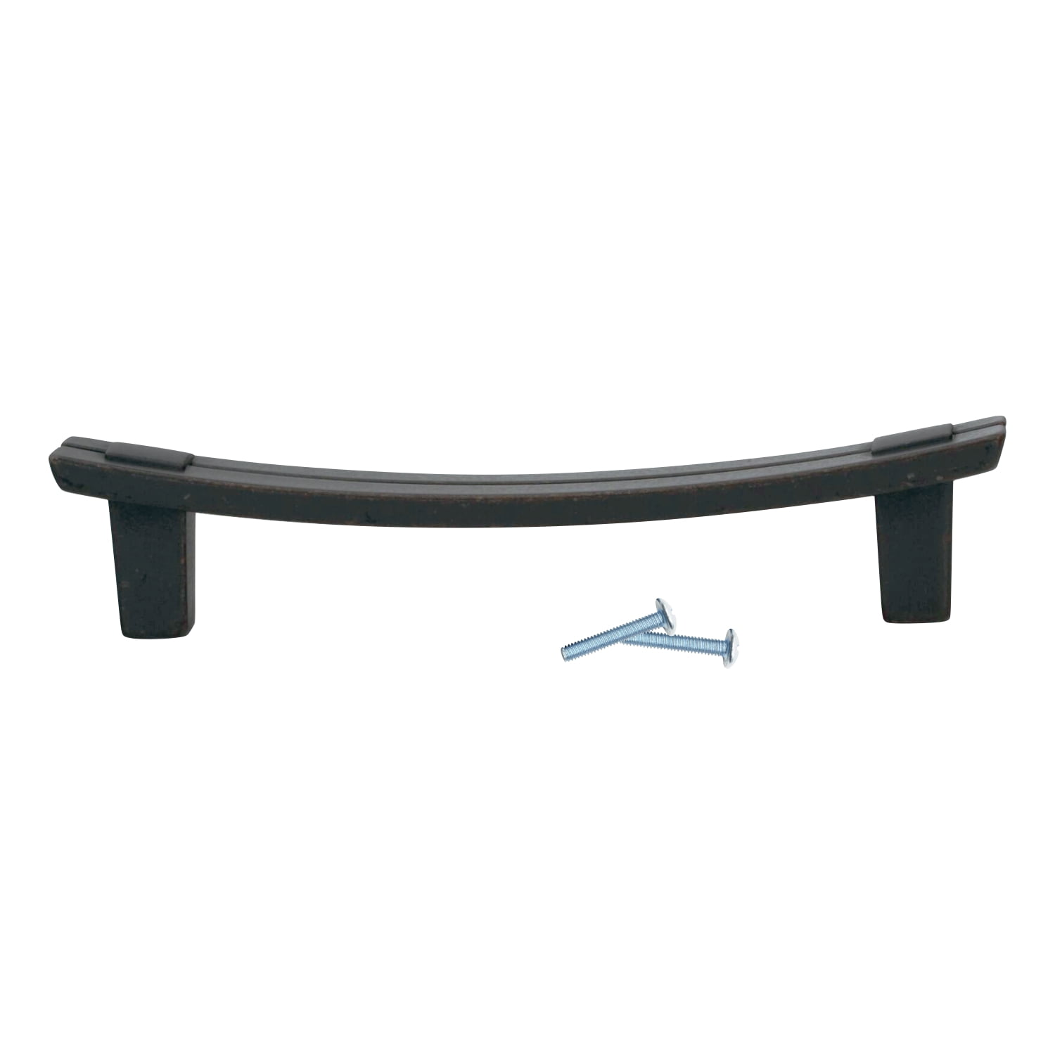ROK Hardware 2 Pack Rift Bridge Style 3-3/4" Centre to Centre Antique Metal, Cabinet Hardware Pull / Handle