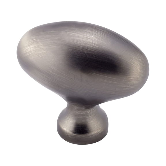 ROK Hardware 25 Pack Classic Football Style Antique Nickel Cabinet Hardware Knob, 1-31/32 Inch Overall Length