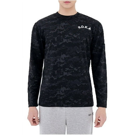 ROKA Korean Military Soldier Long Sleeve T-Shirt Korea Republic, Usable for Both Men and Women, Black Digit Color (S/90)