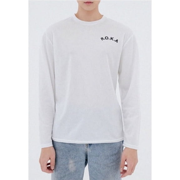 ROKA Korean Military Soldier Long Sleeve T-Shirt, Republic Of Korea Army High Quality Printing White(XS/85)