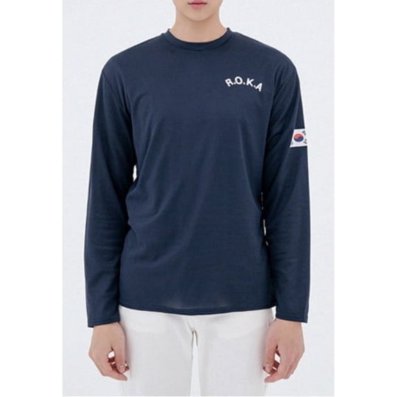 ROKA Korean Military Soldier Long Sleeve T-Shirt, Republic Of Korea Army Navy (M/95)