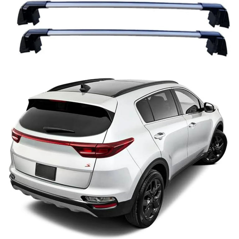 ROKIOTOEX Coyote Roof Rack Crossbars Fit for 2023 2025 Kia Sportage Hybrid EV PHEV Flush Side Rails Lockable Cross Bars for Rooftop Cargo Box