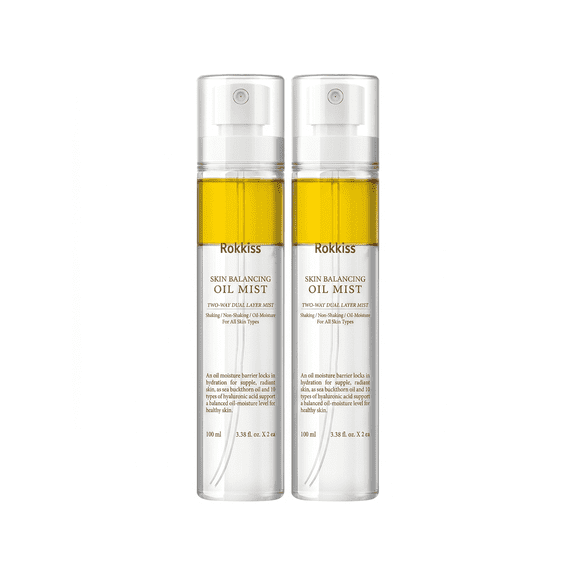 ROKKISS Skin Balancing Oil Mist 3.38 fl oz, 2 Pack