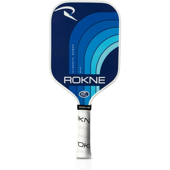 ROKNE Curve Classic LTE Pickleball Paddle Lightweight Fiberglass Paddle with ProGrit Texture