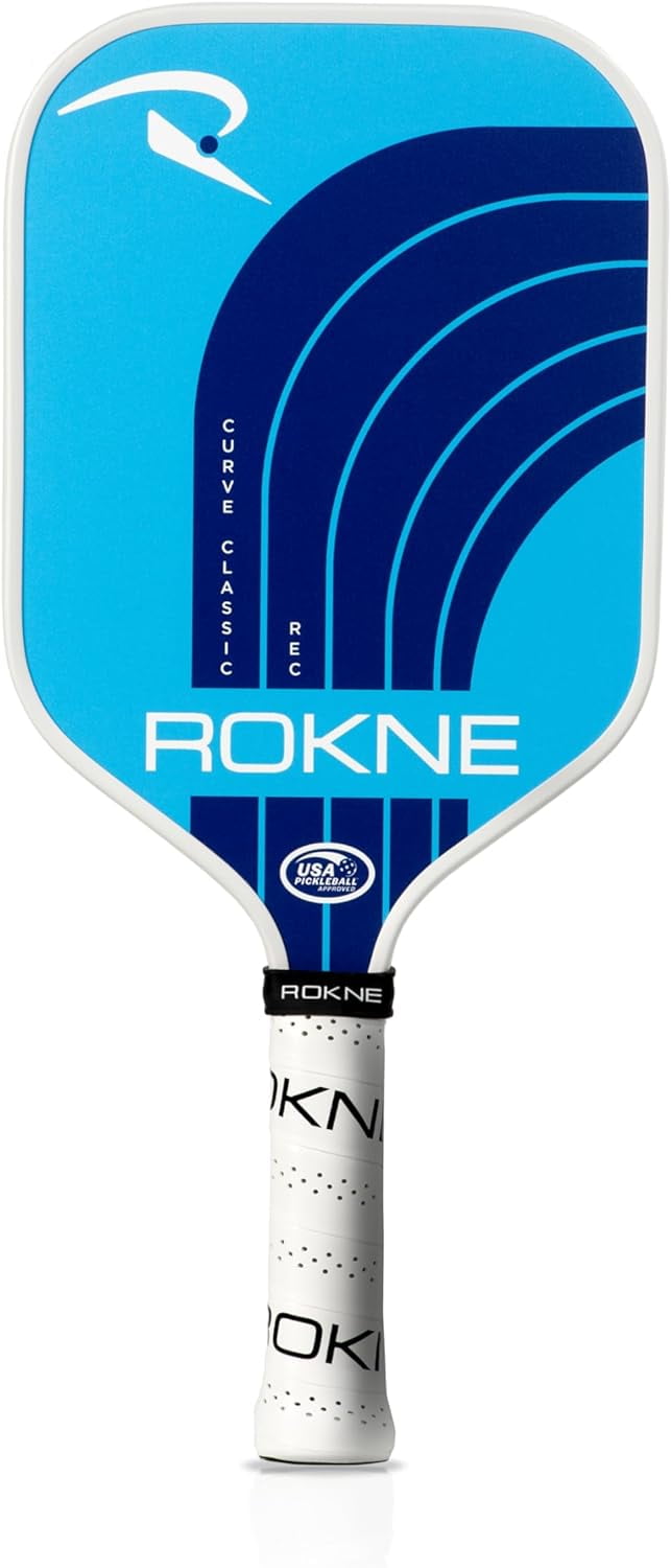 ROKNE Curve Classic REC Pickleball Paddle Lightweight Fiberglass Paddle with Pro Grit Texture - Walmart.com