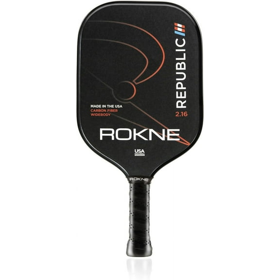 ROKNE Pickleball Republic 2.16 Pickleball Paddle Unidirectional Carbon Fiber, Wide Pro Grit Texture