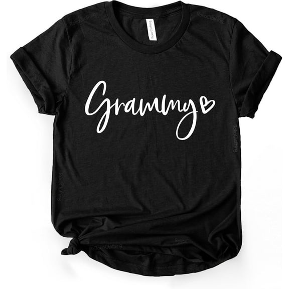 ROKO CLOTHING Grammy Shirts Funny Grandma Letter Printed Short Sleeve Gifts Graphic Tees for Women