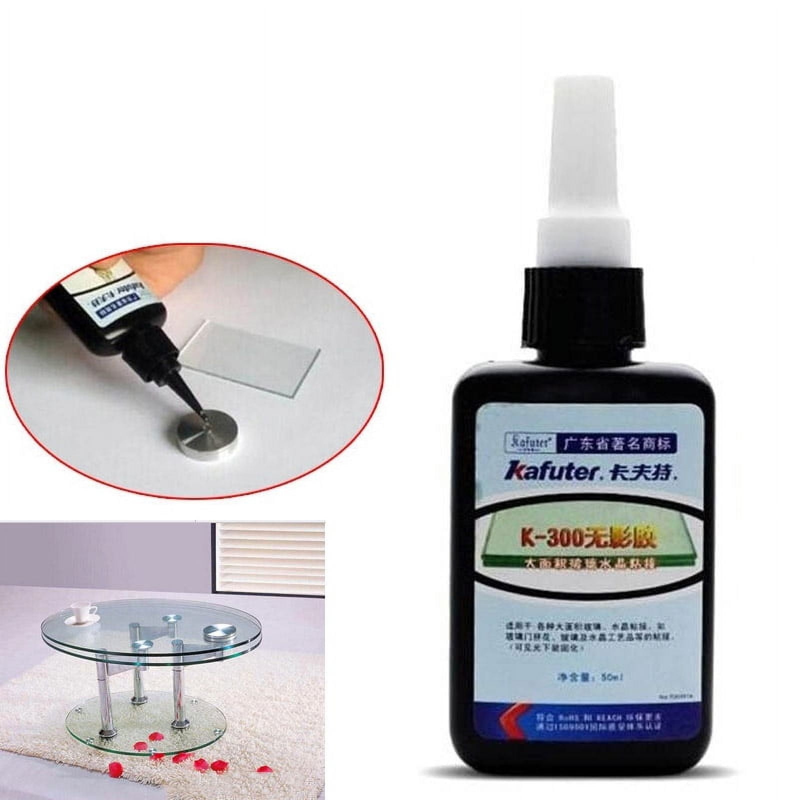 ROKOO K300 UV Glue for Crystal Glass Bonding, Clear, 50 ml