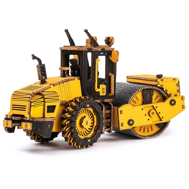 ROKR 3D Jigsaw Puzzle 204 Pieces Road Roller Engineering Vehicle Diy Wooden  Kit Gifts for Girls Boys&Adult 