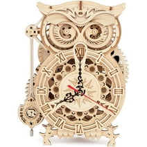 ROKR 3D Puzzle Owl Clock - Mechanical Model Building Kit for Adults 161PCS Clock Creative Gift Home Decor for Family