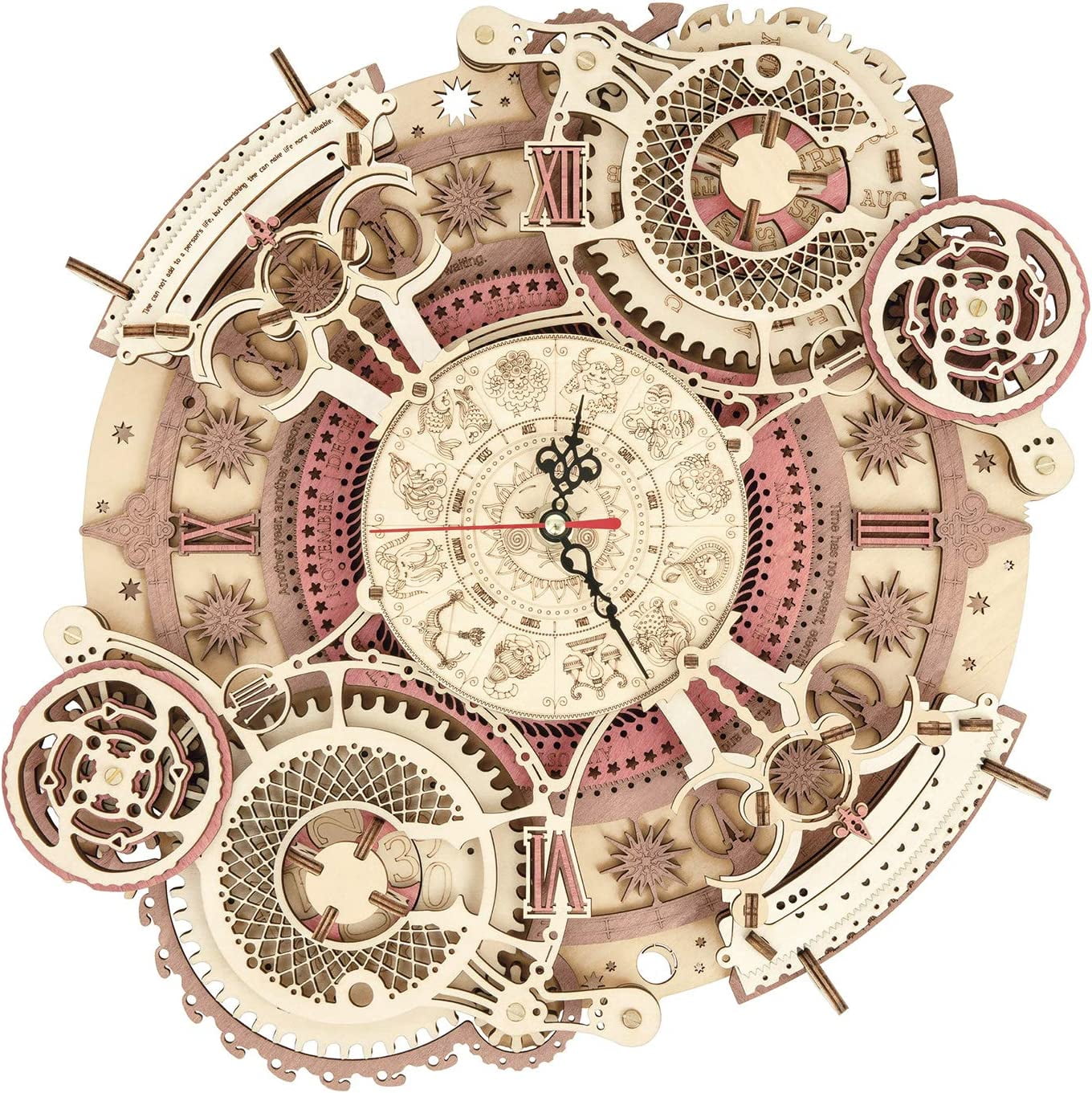 ROKR 3D Wooden Puzzle 168Pieces for Adult DIY Wall Quartz Clock Decortion  Kits Gift for Kids