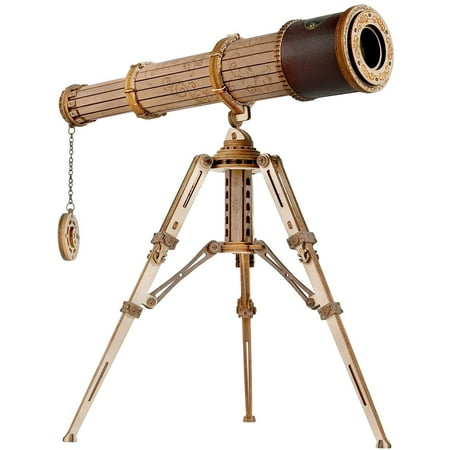 ROKR 3D Wooden Puzzles DIY Monocular Telescope Model Kit Birthday Gift for Adults and Teens