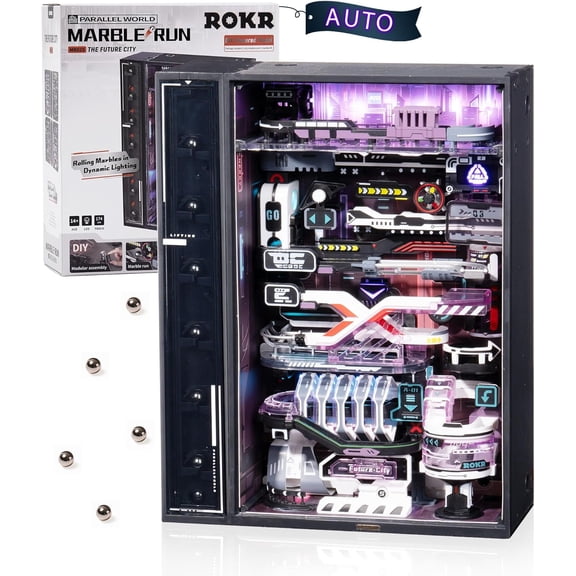 ROKR MR02S Mechanical 3D Puzzle - The Future City Marble Run