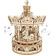 ROKR Music Box 3D Puzzles,Carousel Model Building Kits,Christmas Birthday Gift for Kids Girls Daughter Wife Girlfriend