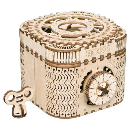 ROKR Puzzle Box 3D Wooden Puzzle Model Kits Birthday Gift for Adults and Teens(LK502 Treasure Box)
