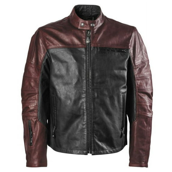 ROLAND SANDS DESIGNS APPAREL Ronin Leather Jacket Black/Oxblood M 0801-0259-3653