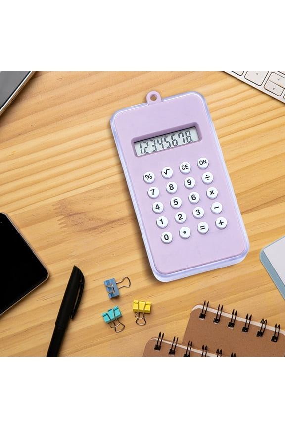 2-in-1 Maze Calculator Keychain – Mini Pocket Calculator with Maze Game, Portable Small Keychain Calculator for Stu-dents Office, 8-Digit LCD, Cute Pastel Colors