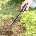thumbnail image 1 of ROLKFUK 3-Prong Hand Cultivator, Garden Fork Tool for Weeding, Loosening Soil, Aerating, Compact 14 Inch with Ergonomic Handle, Ideal for Flower Beds, Raised Garden & Potting, 1 of 6