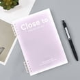 thumbnail image 1 of ROLKFUK B5 Spiral Notebook, Purple Plastic Cover, 8mm Grid, 120 Pages, Heavy Duty Horizontal Notebook with Date Section, Portable for Stu-dents & Professionals, 1 of 6