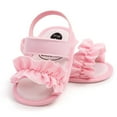 thumbnail image 1 of ROLKFUK Baby Girls Sandals, Soft Sole Lightwight Non Slip Open Toe Summes Shoes Pink Size 13, 1 of 5