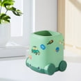 thumbnail image 1 of ROLKFUK Cute Car Pen Holder for ki-ds, DIY Sticker Pencil Holder, Large Capacity Plastic Desk Organizer, Stu-dent Desktop Storage with Stable Base - Blue/Green/Yellow, 1 of 6