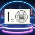 thumbnail image 1 of ROLKFUK Digital Camera-64MP HD 1080p/720p Night Vision,Pocket Mini Point-and-Shoot,Small Video Recorder with Memory Card,SD Card,USB C Adapter-for Gifts,on Save, 1 of 7