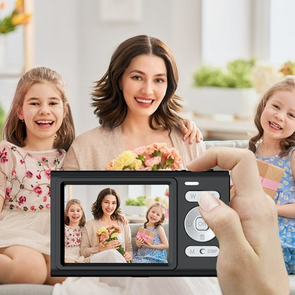 ROLKFUK Digital Camera,HD 1080p Camcorder with Night Vision–Portable Mini Pocket Video Recorder,Kids Camera for Home Movies,Battery Charger Included–Great for Gifts,on Save