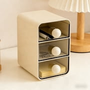 ROLKFUK Hearth & Home Clear Stackable Desk Organizer, Small Plastic Storage Drawer for Office Supplies or Makeup, 1-Pack