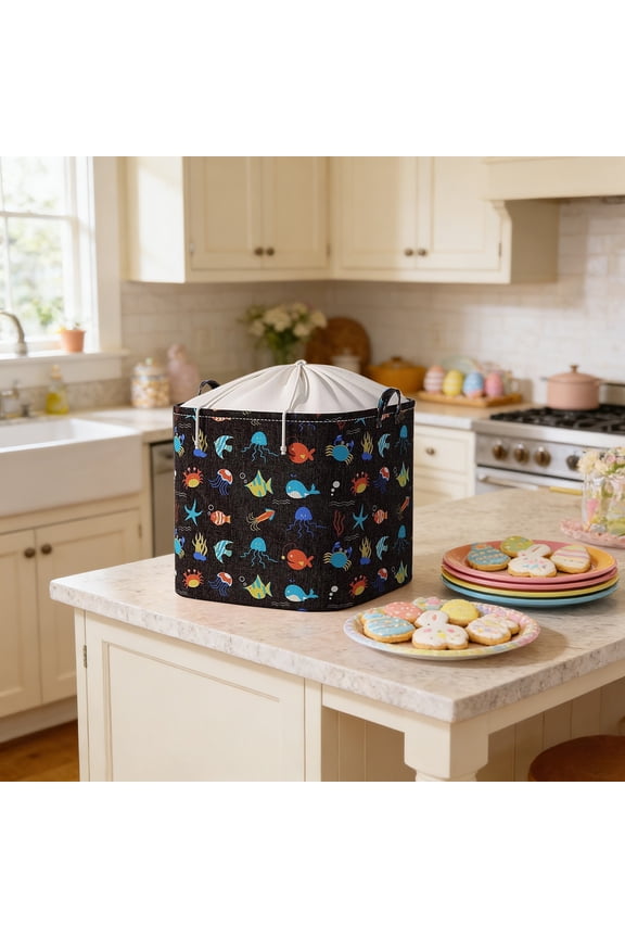 Heavy Duty Quilt Storage Bag for Moving, Waterproof Cloth Clothes Organizer with Handles, Foldable Storage Container, Black, 1 Pack