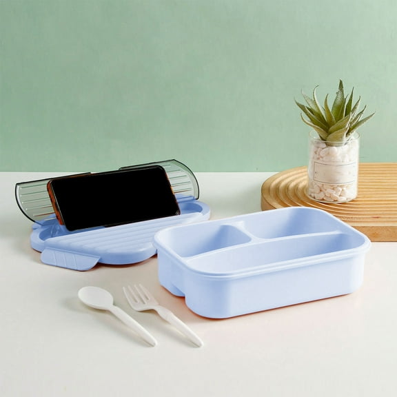 ROLKFUK Leakproof Bento Box 1250ml (42oz) - Microwave Safe, Multi Compartment Lunch Box for ki-ds & Adults, Food Grade Plastic, Reusable Lunch Container