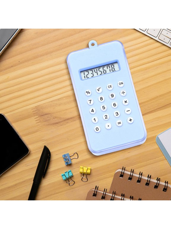 Mini Maze Game Calculator Keychain, 2-in-1 8-Digit LCD Pocket Calculator with Key Ring, Portable Small Cute Calculator for Stu-dents Office Back to Sch-ool