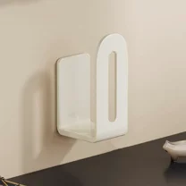 ROLKFUK Organizing Racks No Drilling Pot Lid & Cutting Board Rack, Adhesive Wall-Mounted White Space-Saving Kitchen Hook