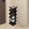 thumbnail image 1 of ROLKFUK Organizing Racks Small Corner Plastic Shoe Rack, Tool-Free 5-Min Assembly, Removable Washable & Ventilated Slatted, Sturdy Fade-Resistant for Entryway Garage, 33.5×10.6×10.2in, 1 of 6