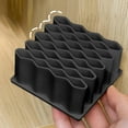 thumbnail image 1 of ROLKFUK Organizing Racks Wave-Shaped Roll-Resistant Desktop Organizer, Food-Grade Plastic with Transparent Lid, for Medicines, Ointments, Glue Sticks, Black, 1 of 6