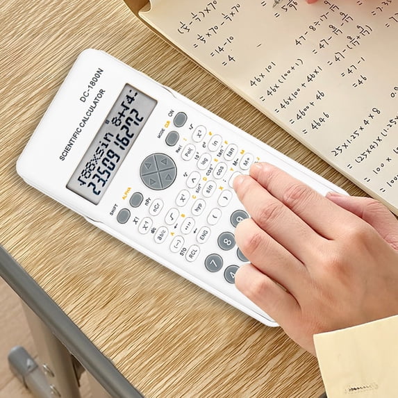 ROLKFUK Scientific Calculator for College Stu-dents, 240 Functions, Exam-Approved, Portable with Hard Case, Battery Included, White