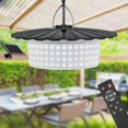thumbnail image 1 of ROLKFUK Solar Motion Sensor Hanging Light, IP65 Waterproof Outdoor Solar Light with Remote Control for Patio Garden Camping, Dimmable Solar Powered Lantern, 1 of 9