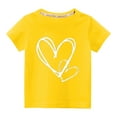 thumbnail image 1 of Cethrio Kids Girls Casual Shirts- Fashion Short Sleeve Crew Neck Cotton Printed Girls Summer Clothes Yellow Size 5 T, 1 of 3