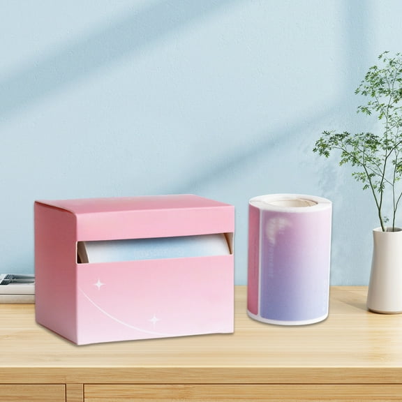 ROLKFUK Transparent Sticky Notes, 150 Pcs Pull-Out Tearable Adhesive Notes, Removable No Residue Correction Stickers for Stu-dents & Office, Multicolor Clear Marking Stickers