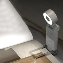 ROLKFUK USB Rechargeable Book Light, Clip On LED Reading Light with Dimmable Brightness, Portable Mini Eye-Friendly Book Light for Reading in Bed, Travel - White