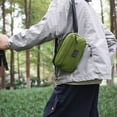 thumbnail image 1 of ROLKFUK Vagabond Voyage Ultra Lightweight Sling Bag for Men Women, Water Resistant Nylon Chest Pack Crossbody Purse Fanny Pack for Travel Hiking Everyday Casual, Green, 1 of 8