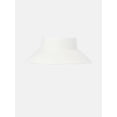 thumbnail image 1 of Time and Tru Women's Packable Straw Visor Hat, White, 1 of 3
