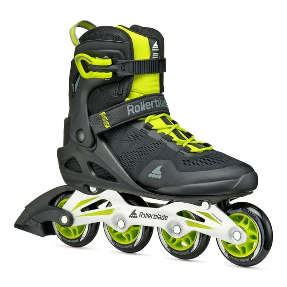 ROLLERBLADE Adult Male Macroblade 80 Inline Skates, Color: Black/Lime, Size: 11/11.5