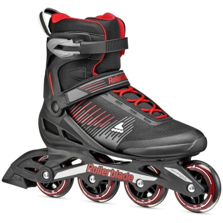 ROLLERBLADE Adult Male Zetrablade Black/Red Inline Skates, Size: 8/8.5