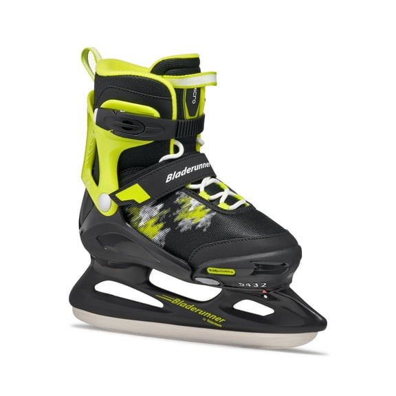 ROLLERBLADE Kid's Bladerunner Micro Ice Black/Lime Skates, Size: 05-08