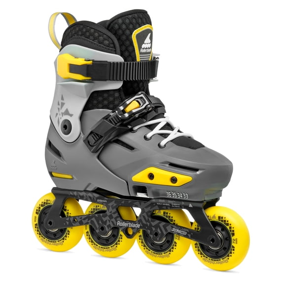 ROLLERBLADE Kids' Apex Charcoal/Yellow Skates, Size: 12J-1