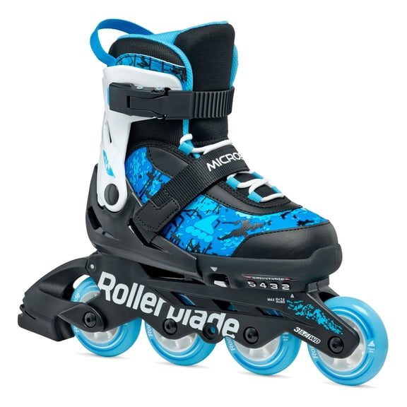 ROLLERBLADE Kids' Microblade SL Black/Sky Blue Skates, Size: 2-5 (86B0751540NF02-2-5)