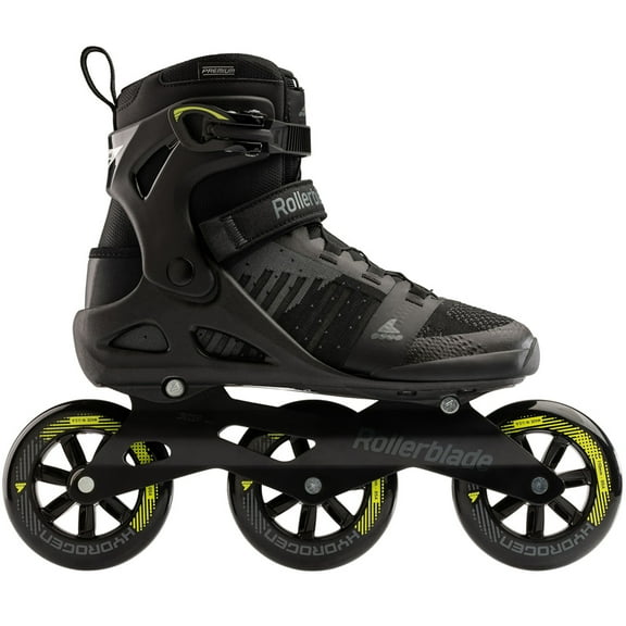 ROLLERBLADE MACROBLADE 110 3WD, Color: Black/Lime, Size: 12.5 (072204001A1-12.5)